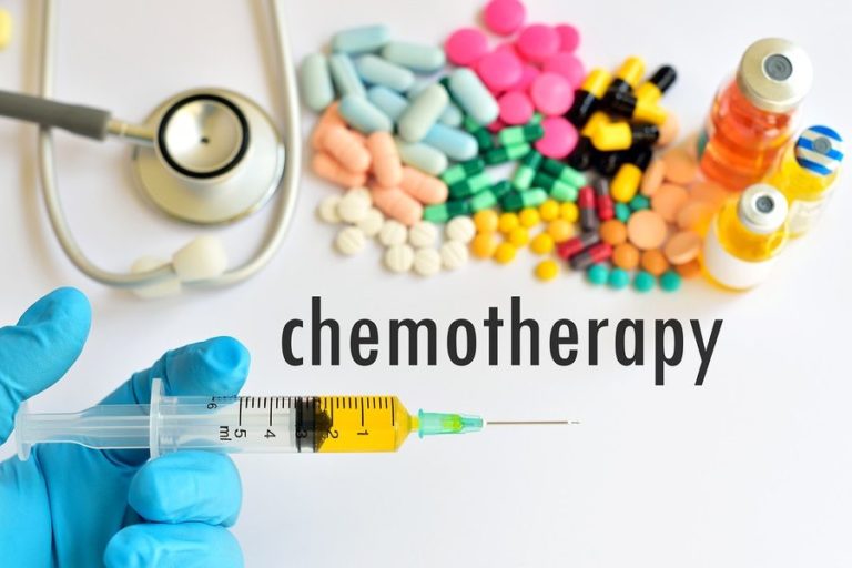 chemotherapy drugs and syringe
