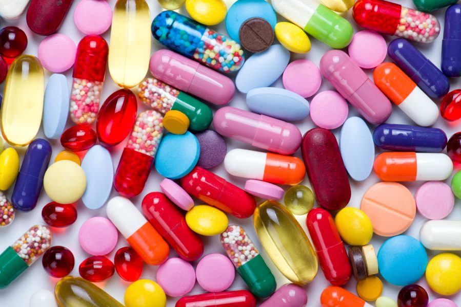 colorful medication pills