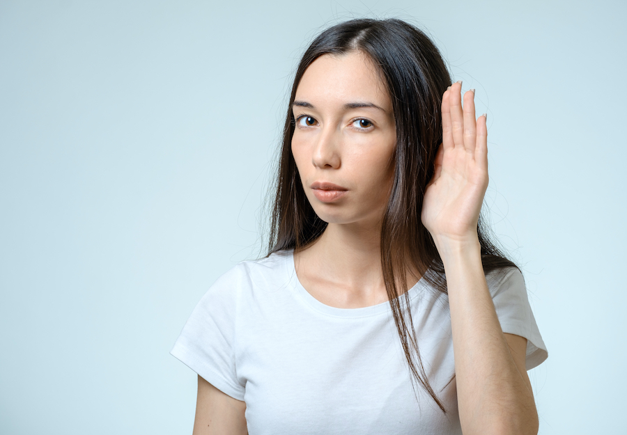 women hearing out of one ear